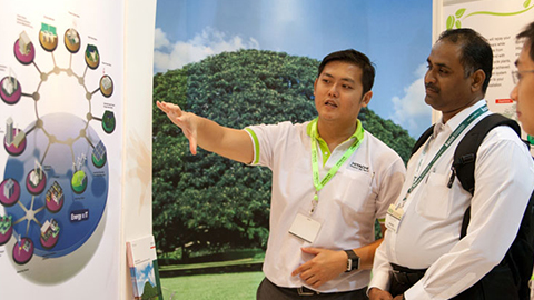Visitors to the Hitachi booth were able to learn more about Hitachi green technologies and solutions
